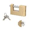 CANDADO CUADRADO LATÓN PERSIANA ANCHO 70 MM. ALTA SEGURIDAD, ANTIRROBO PUERTAS, CONTENEDORES, TRASTEROS, 2 LLAVES