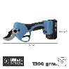 TIJERAS PODAR A BATERIA 21 VOLT. CON 2 BATERIAS 2 A/H MANGO ENGOMADO, Ø CORTE 40 MM.CON MALETÍN