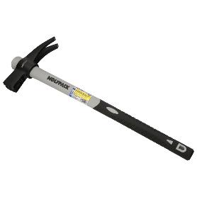 MARTILLO ENCOFRADOR MAGENTICO FIBRA VIDRIO MANGO FIBRA VIDRIO CON EMPUÑADURA ANTIDESLIZANTE. 700 GRAMOS 50 CM.