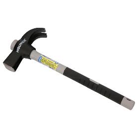 MARTILLO UÑA MANGO FIBRA VIDRIO MANGO FIBRA VIDRIO CON EMPUÑADURA ANTIDESLIZANTE. 600 GRAMOS 33 CM.