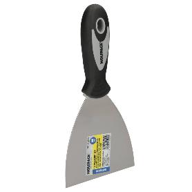 ESPATULA MANGO GUMMY GRIP HOJA 100 MM. APLICAR YESO, PINTORA, MASILLAS, PLADUR, ETC.