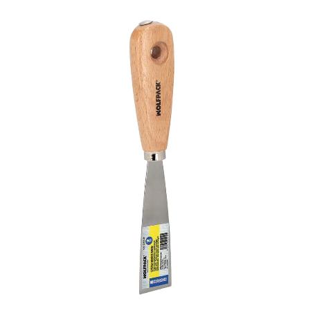 ESPATULA MANGO MADERA HOJA ACERO 30 MM. APLICAR YESO, PINTORA, MASILLAS, PLADUR, ETC.