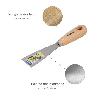 ESPATULA MANGO MADERA HOJA ACERO 40 MM. APLICAR YESO, PINTORA, MASILLAS, PLADUR, ETC.