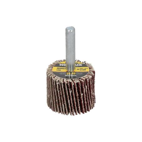 ABANICO LIJA GRANO 80 MEDIDA Ø 30 X 25 MM. DISCO ABRASIVO LAMINAS, RUEDAS MIL HOJAS, RUEDAS ABRASIVAS,LIJADO,DESBAS