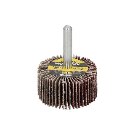 ABANICO LIJA GRANO 80 MEDIDA Ø 40 X 20 MM. DISCO ABRASIVO LAMINAS, RUEDAS MIL HOJAS, RUEDAS ABRASIVAS,LIJADO,DESBAS