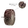ABANICO LIJA GRANO 120 MEDIDA Ø 80 X 30 MM. DISCO ABRASIVO LAMINAS, RUEDAS MIL HOJAS, RUEDAS ABRASIVAS,LIJADO,DESBA