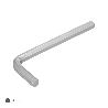 LLAVE ALLEN STANDAR ACERO CROMO VANADIO PROFESIONAL 6,0 MM. LLAVE HEXAGONAL, LLAVE ALLEN TALLER MECANICA, LLAVE ALL