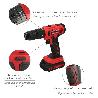 TALADRO ATORNILLADOR 20 V. CON 2 VELOCIDADES Y PERCUTOR. BATERIA 2 AH. PAR APRIETE 35 NM.