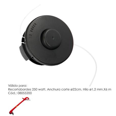 CABEZAL NYLON REPUESTO RECORTABORDES 250 WATT.