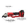 AMOLADORA A BATERIA 20 VOLT. CON BATERIA 4.0 AH. Ø 115 MM. 7.000 R.P.M. MANGO 3 POSICIONES EJE M14 PROTECTOR DISCO 