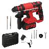 MARTILLO SDS PLUS A BATERIA 20 VOLT. CON BATERIA 4.0 AH. 1.400 R.P.M. 3 FUNCIONES CINCELAR, PERFORAR Y PERFORAR CON