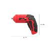 ATORNILLADOR 4 V. CON LED, FUNDA Y 5 DESTORPUNTAS, BATERIA RECARGABLE USB