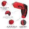 ATORNILLADOR 4 V. CON LED, FUNDA Y 5 DESTORPUNTAS, BATERIA RECARGABLE USB