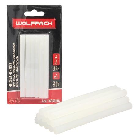 BARRAS DE PEGAMENTO CALIENTE Ø 7,2 MM. BLISTER 12 UNIDADES. BARRAS SILICONA, PEGAMENTO PISTOLA TERMOFUSIBLE, SILICO