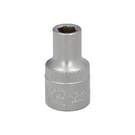 LLAVE VASO 1/2 HEXAGONAL 8 MM. PERFIL DE 6 CARAS. ACERO CROMO VANADIO, ARISTAS REDONDAS