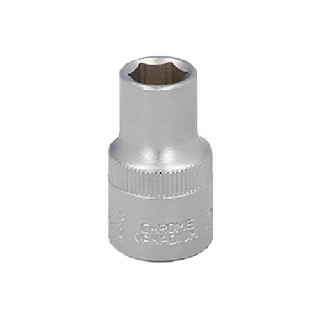 LLAVE VASO 1/2 HEXAGONAL 12 MM. PERFIL DE 6 CARAS. ACERO CROMO VANADIO, ARISTAS REDONDAS