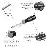 DESTORNILLADOR TORX INVIOLABLE ACERO S2 MANGO TPR BIMATERIAL. MEDIDA T07 X Ø 3,0 X 75 MM.
