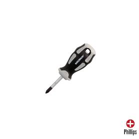 DESTORNILLADOR PHILLIPS ACERO S2 MANGO TPR BIMATERIAL. MEDIDA PH 1 X Ø 5,0 X 38 MM. DIN5262.