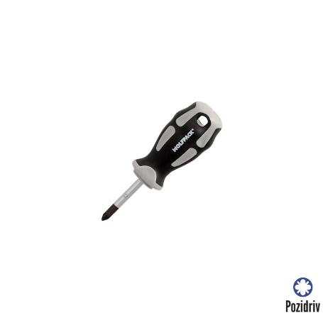 DESTORNILLADOR POZIDRIV ACERO S2 MANGO TPR BIMATERIAL. MEDIDA PZ 1 X Ø 5 X 38 MM.  DIN5262.