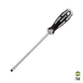 DESTORNILLADOR PLANO ESTAMPADO ACERO S2 MANGO TPR BIMATERIAL. MEDIDA 1,6 X Ø 8,0 X 200 MM.  DIN5265