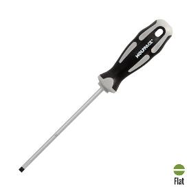DESTORNILLADOR PLANO VACIADO ACERO S2 MANGO TPR BIMATERIAL. MEDIDA 1,0 X Ø 5,0 X 125 MM.  DIN5265