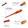 DESTORNILLADOR PLANO AISLADO CERTIFICADO VDE 1.000 V. MEDIDA 1,6X Ø 8,0 X 175 MM. DESTORNILLADOR SEGURIDAD ELECTRIC