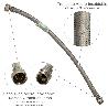 LATIGUILLO FLEXIBLE REFORZADO ACERO INOXIDABLE TERMO MACHO 1/2 - HEMBRA 1/2 LONGITUD 500 MM