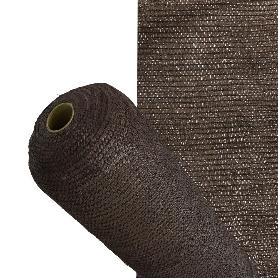 MALLA SOMBREO ROLLO 1 X 50 METROS, REDUCE RADIACIÓN, PROTECCIÓN JARDÍN Y TERRAZA, REGULA TEMPERATURA, COLOR MARRÓN