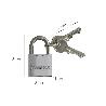 CANDADO INOXIDABLE ARCO NORMAL  30MM.
