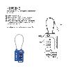 CANDADO SEGURIDAD EQUIPAJE TSA 3 DIGITOS CON CABLE ACERO. CANDADO COMBINACIÓN, MALETA, VIAJE, MOCHILAS, SEGURIDAD