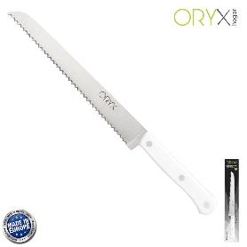 CUCHILLO HUSKY PANERO 21 CM. HOJA ACERO INOXIDABLE, CUCHILLO PAN , CUCHILLO CORTAR PAN MANGO ERGONOMICO BLANCO