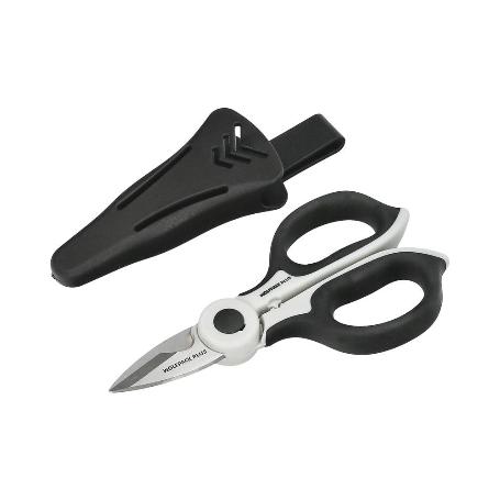 TIJERAS ELECTRICISTA 155 MM. MANGO TPR PLUS NO TENSION. CON FUNDA HOJAS ACERO INOXIDABLE, TIJERAS CORTAR CABLE, PEL