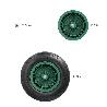 RUEDA CARRETILLA NEUMATICA PARA CARRETILLA OBRA / JARDIN LLANTA PLASTICO EJE Ø 20 MM. RUEDA CARRETILLA JARDIN, CARR