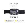 LINTERNA LED FRONTAL CABEZA LITIO USB RECARGABLE. 3 MODOS DE LUZ. 120 LUM. SENSOR DE ENCENDIDO Y APAGADO.