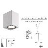 LAMPARA APLIQUE CUADRADO GU10 IP65 COLOR BLANCO APLIQUE TECHO, LUZ JARDÍN, LÁMPARA JARDÍN, LUZ EXTERIOR, APLIQUE JA