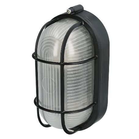 PLAFON INDUSTRIAL OVALADO NEGRO