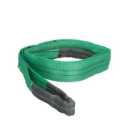 ESLINGA PLANA DOBLE BANDA 2.000 KG. FACTOR SEGURIDAD 7:1, LONGITUD: 2 METROS ANCHO 6 CM. 100% POLIESTER. COLOR VERD