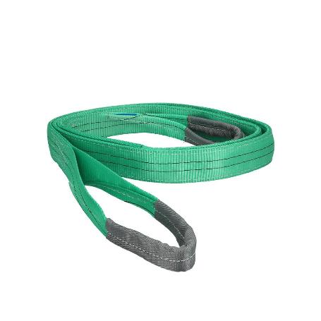 ESLINGA PLANA DOBLE BANDA 2.000 KG. FACTOR SEGURIDAD 7:1, LONGITUD: 3 METROS ANCHO 6 CM. 100% POLIESTER. COLOR VERD