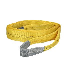 ESLINGA PLANA DOBLE BANDA 3.000 KG. FACTOR SEGURIDAD 7:1, LONGITUD: 3 METROS ANCHO 9 CM. 100% POLIESTER. COLOR AMAR