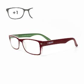 GAFAS LECTURA KANSAS ROJO / VERDE. AUMENTO +1,0 GAFAS DE VISTA, GAFAS DE AUMENTO, GAFAS VISIÓN BORROSA
