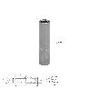 LLAVE VASO 1/4 HEXAGONAL LARGA 8 MM. PERFIL DE 6 CARAS. ACERO CROMO VANADIO, ARISTAS REDONDAS