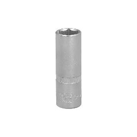 LLAVE VASO 1/4 HEXAGONAL LARGA 12 MM. PERFIL DE 6 CARAS. ACERO CROMO VANADIO, ARISTAS REDONDAS