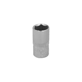 LLAVE VASO 1/4 HEXAGONAL 7 MM. PERFIL DE 6 CARAS. ACERO CROMO VANADIO, ARISTAS REDONDAS