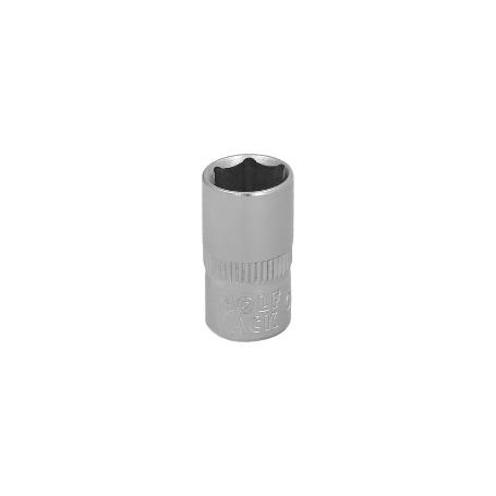 LLAVE VASO 1/4 HEXAGONAL 8 MM. PERFIL DE 6 CARAS. ACERO CROMO VANADIO, ARISTAS REDONDAS