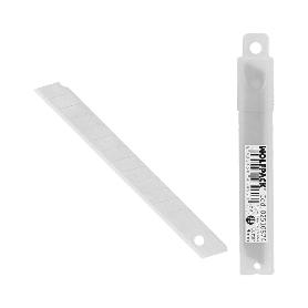 HOJA CUTTER 9 MM. (ESTUCHE 10 PIEZAS) ACERO AL CARBONO.