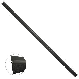 BURLETE PARA PUERTAS DE GARAJE ALUMINIO NEGRO CON CEPILLO 2,5 M. CEPILLO DE PUERTA, BURLETE GARAJE, BURLETE CEPILLO