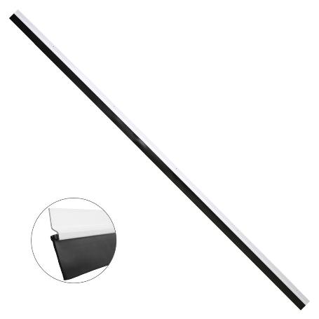BURLETE PARA PUERTAS DE GARAJE ALUMINIO BLANCO CON GOMA 2,5 M. PERFIL BAJO COCHERA CEPILLO DE PUERTA, BURLETE GARAJ