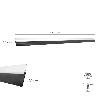 BURLETE PARA PUERTAS DE GARAJE ALUMINIO BLANCO CON GOMA 2,5 M. PERFIL BAJO COCHERA CEPILLO DE PUERTA, BURLETE GARAJ