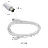 PROLONGACION TV - VIDEO. 2 METROS TOMA 9,5 MM. CON ADAPTADOR MACHO HEMBRA