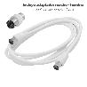 PROLONGACION TV - VIDEO. 2 METROS TOMA 9,5 MM. CON ADAPTADOR MACHO HEMBRA
